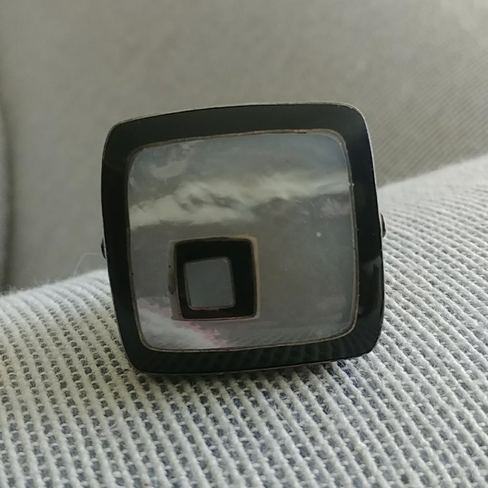 Mother of pearl wood ring